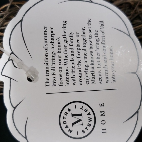 Martha Stewart Pumpkins and Greenery with Burlap Ribbon Flat-Back Basket - Picture 6 of 7